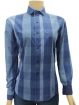 Camisa Feminina Xadrez Slim Fit