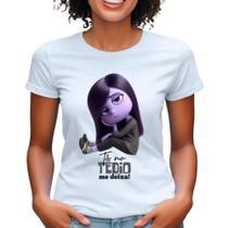 Camisa filme divertidamente personagem tédio babylook feminina plus size desenho estampa