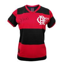 Camisa Flamengo Baby Look Retrô Zico Libertadores 1981 - Feminina