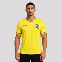 Camisa Flamengo Brasil Jacquard Holográfico Amarela
