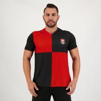 Camisa Flamengo Chess Preta e Vermelha - Braziline