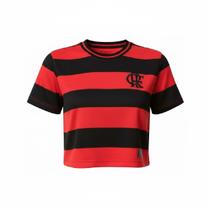 Camisa Flamengo Cropped Símbolo - Feminino Tamanho:MCor:Vermelho/Preto