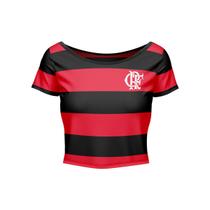 Camisa Flamengo Cropped Vibe Braziline - Feminina Camisa Flamengo Cropped Vibe Braziline - Feminina