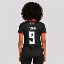Camisa Flamengo Emoção Feminina Listrada Vermelha 9 Pedro Camisa Flamengo Emoção Feminina Listrada Vermelha 9 Pedro