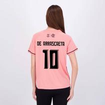 Camisa Flamengo Frequência Feminina Rosa 10 De Arrascaeta