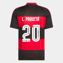 Camisa Flamengo I 26/27- L. Paquetá N 20 Torcedor Adidas Masculina