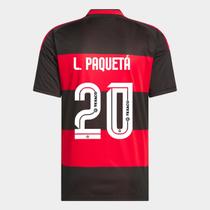 Camisa Flamengo I 26/27- L. Paquetá N 20 Torcedor Adidas Masculina Camisa Flamengo I 26/27- L. Paquetá N 20 Torcedor Adidas Masculina