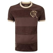 Camisa Flamengo Identidade Marrom Masculina Camisa Flamengo Identidade Marrom Masculina