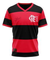 Camisa Flamengo Lib 81 Zico 100% Algodão Preto Vermelho Original Braziline Camisa Flamengo Lib 81 Zico 100% Algodão Preto Vermelho Original Braziline