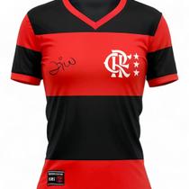 Camisa Flamengo Libertadores 81 Zico Babylook Feminina