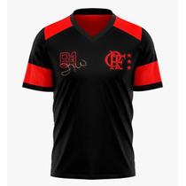 Camisa Flamengo Masculina Zico 81 Preta Oficial Licenciada