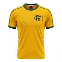 Camisa flamengo mod. destino masculina - zico 10 tamanho:mcor:amarelo Camisa flamengo mod. destino masculina - zico 10 tamanho:mcor:amarelo