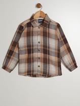 Camisa Flanela Manga Longa Infantil Para Menino - AREIA Camisa Flanela Manga Longa Infantil Para Menino - AREIA