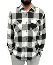 Camisa Flanela xadrez adulto masculina manga longa para homens do P ao G4