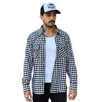 Camisa Flanela Xadrez Masculina Manga Longa Slim Lenhador