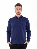 Camisa Flanela Xadrez Slim Fit Premium Arrow - Azul Escuro