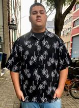 Camisa Floral Havaiana, Estampada De Viscose Manga Curta