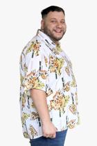 Camisa Floral Tamanho Especial, Viscose Plus Size Havaiana