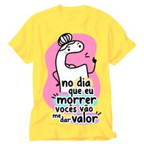 Camisa Flork amarela frase mãe você é uma joia tudo pra mim