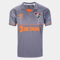 Camisa Fluminense 23/24 s/n Goleiro Umbro Masculina - Cinza/Laranja