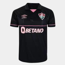 Camisa Fluminense 23/24 s/n Goleiro Umbro Masculina - Preto+Rosa