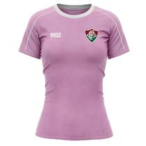 Camisa Fluminense Feminina Lilás Baby Look Oficial Braziline