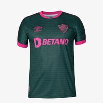 Camisa Fluminense III 23/24 s/n Torcedor Umbro Masculina - Verde+Rosa