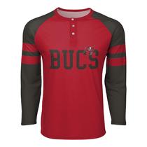 Camisa FOCO com logotipo da NFL de manga comprida Henley para homens - grande