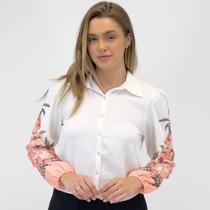 Camisa Formitz Curta Manga Longa com Estampa Feminina