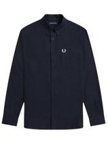 Camisa Fred Perry Masculina Oxford Pocket Light Logo Azul Marinho Camisa Fred Perry Masculina Oxford Pocket Light Logo Azul Marinho