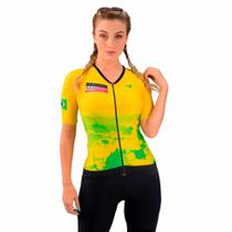 Camisa Freeforce Feminina Aero Pro MTB World Cup Rio Amarela Modelagem FIT