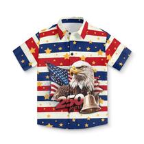 Camisa Frymappies Frymappies 4 de julho American Flag Boys 6-7 Camisa Frymappies Frymappies 4 de julho American Flag Boys 6-7