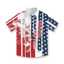 Camisa Frymappies Frymappies 4 de julho American Flag Boys 9-10Y Camisa Frymappies Frymappies 4 de julho American Flag Boys 9-10Y