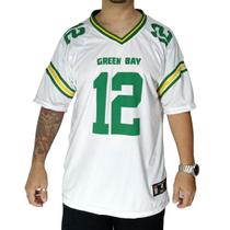 Camisa Futebol Americano M10 Plus Size Green Bay 12 Branco