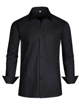 Camisa GIANEN preta para homens, vestido de manga comprida, tamanho L, altura