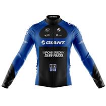 Camisa Giant Manga Longa Ciclismo Bike Mtb Dry Fit Zíper Fitness