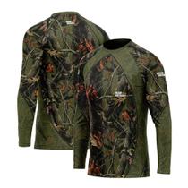 Camisa Gola Careca Hunter Proteção Solar UV Floresta - Mar Negro P