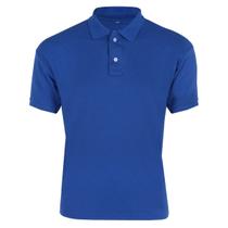 Camisa Gola Polo Básica Lisa Masculina Camiseta Atacado Uniforme Para Bordar Cor Azul Tamanho Grande P M G GG