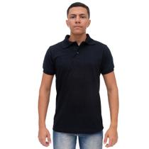 Camisa Gola Polo Basica Masculina Manga Piquet Algodao Poliester Lisa Premium Com Botao Dia a Dia