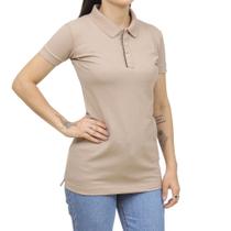 Camisa Gola Polo Bege Feminina TXC 38762