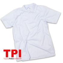 Camisa Gola Polo Branca Adulto - TPI - Tudo Para Imprimir