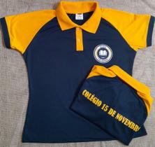 Camisa gola Polo com mangas raglan em malha fria e pintura em serigrafia Camisa gola Polo com mangas raglan em malha fria e pintura em serigrafia