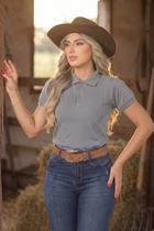 Camisa Gola Polo Feminina Country Premium