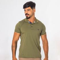 Camisa Gola Polo Masculina Algodão Com Punho Lisa Casual