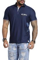 Camisa Gola Polo Masculina Fecho botões de pressão Azul Pit Bull 88126 Tamanho:PCor:Azul