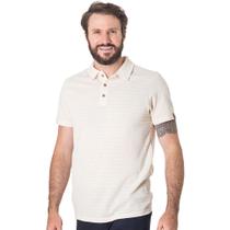 Camisa Gola Polo Masculina Jacquard Premium Crua Casual