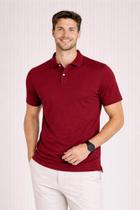 Camisa Gola Polo Masculina para fardamento em Poliéster Sublimático Vermelho