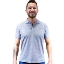 Camisa Gola Polo Masculina Piquet Camisaria Colombo Cinza Mescla