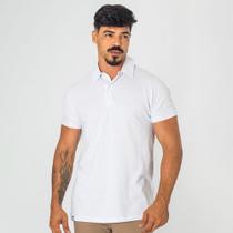 Camisa Gola Polo Masculina Piquet Com Bordado Lisa Casual