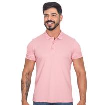 Camisa Gola Polo Masculina Piquet Lisa Slim Manga Curta